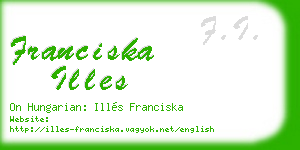 franciska illes business card