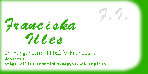 franciska illes business card